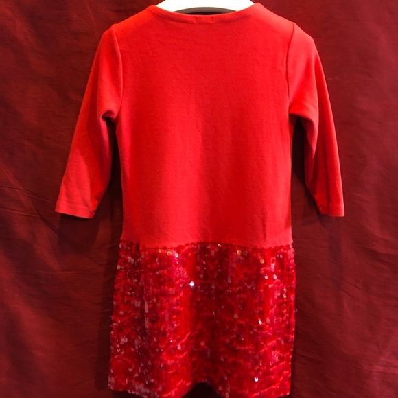 Crewcuts Red Sweatshirt & Sequins Dress 14 - Picture 4 of 4